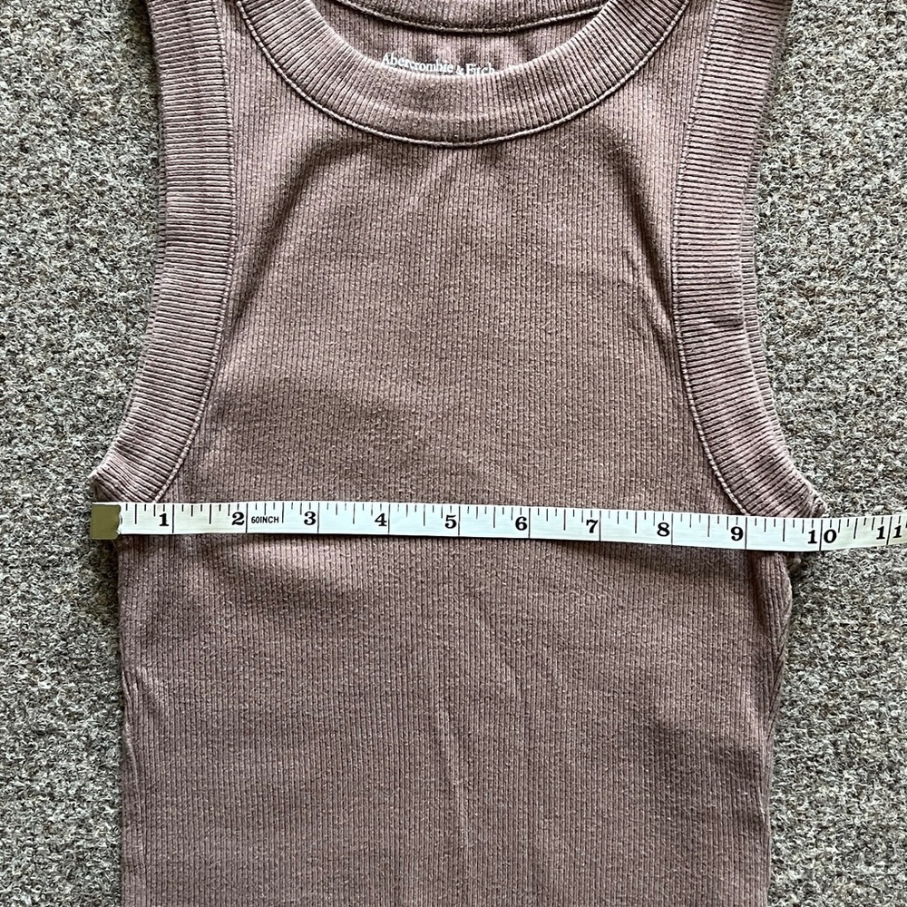 Abercrombie & Fitch Soft AF Rib Cropped Tank Top Basics Essentials Size XXS - Picture 5 of 5